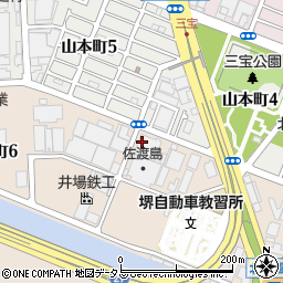 佐野倉庫株式会社　神南辺倉庫周辺の地図