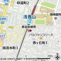 デイリーヤマザキ浅香山駅前店周辺の地図