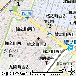 大阪府堺市堺区錦之町西周辺の地図