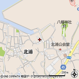 岡山県岡山市南区北浦424周辺の地図