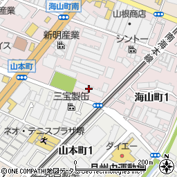 Ａ堺市・堺区水漏れ・つまり修理の緊急隊　堺海山町センター周辺の地図