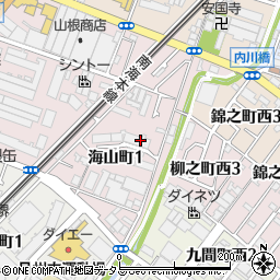 〒590-0982 大阪府堺市堺区海山町の地図