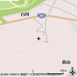 愛知県田原市伊良湖町萩山周辺の地図