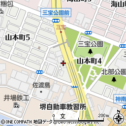 大阪府堺市堺区山本町5丁100周辺の地図