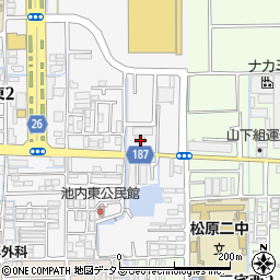 大阪府松原市天美東2丁目85周辺の地図