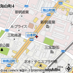 ラーメン魁力屋堺海山町店周辺の地図