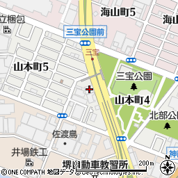 大阪府堺市堺区山本町5丁98周辺の地図
