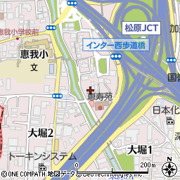 大阪府松原市大堀周辺の地図