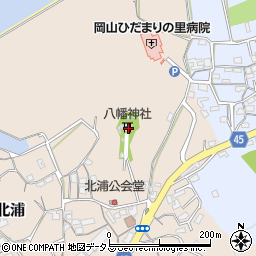 岡山県岡山市南区北浦907周辺の地図