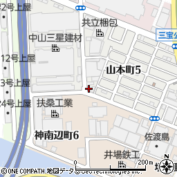 大阪府堺市堺区山本町5丁103周辺の地図