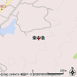 広島県福山市神辺町東中条周辺の地図