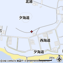 愛知県田原市和地町夕海道周辺の地図