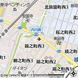 ファミリーマート堺錦之町店周辺の地図