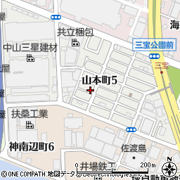 大阪府堺市堺区山本町5丁102周辺の地図