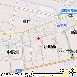 愛知県田原市堀切町周辺の地図