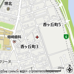 大阪府堺市堺区香ヶ丘町周辺の地図