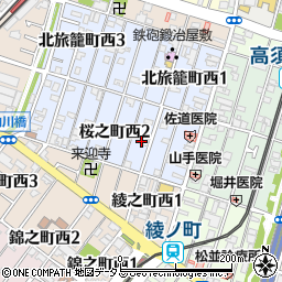 大阪府堺市堺区桜之町西1丁周辺の地図