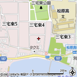 大阪府松原市三宅東周辺の地図