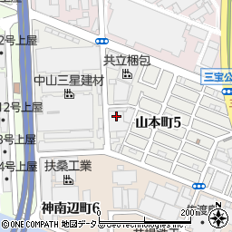 大阪府堺市堺区山本町5丁108周辺の地図