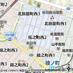 大阪府堺市堺区桜之町西周辺の地図