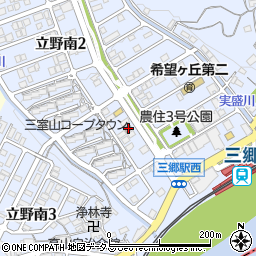 三郷立野郵便局周辺の地図