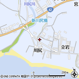 愛知県田原市和地町川尻周辺の地図