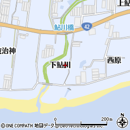 愛知県田原市和地町下鮎川周辺の地図