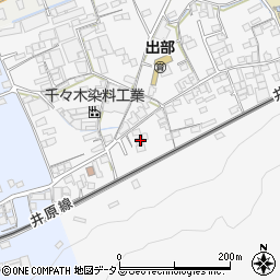 岡山県井原市上出部町76周辺の地図