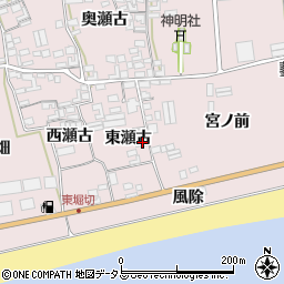 愛知県田原市堀切町東瀬古周辺の地図