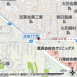 大阪府八尾市太田新町7丁目202周辺の地図