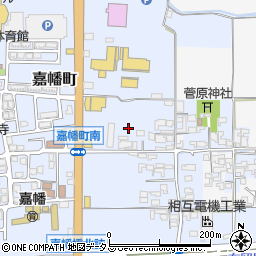 奈良県天理市嘉幡町周辺の地図