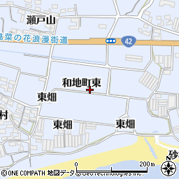 愛知県田原市和地町東周辺の地図