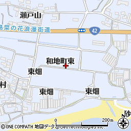 愛知県田原市和地町（東）周辺の地図