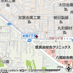 大阪府八尾市太田新町7丁目201周辺の地図