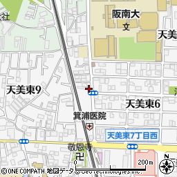 ＮＰＣ２４Ｈ河内天美駅北第２パーキング周辺の地図