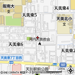 阪南大学研修センター周辺の地図