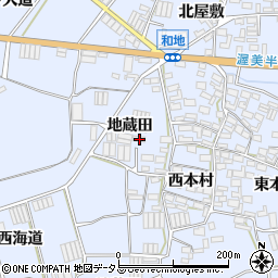 愛知県田原市和地町地蔵田周辺の地図