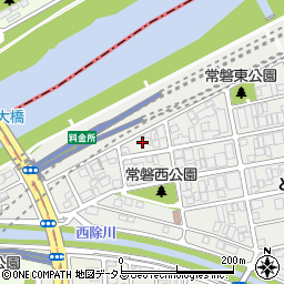 大阪府堺市北区常磐町周辺の地図