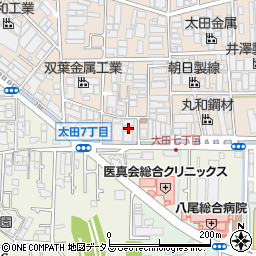 大阪府八尾市太田新町7丁目185周辺の地図