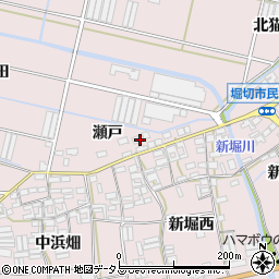 愛知県田原市堀切町瀬戸周辺の地図