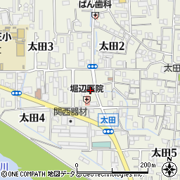 八尾太田郵便局周辺の地図