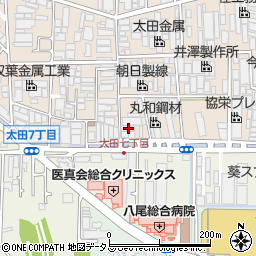 大阪府八尾市太田新町7丁目77周辺の地図