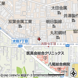 大阪府八尾市太田新町7丁目134周辺の地図