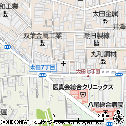 大阪府八尾市太田新町7丁目186周辺の地図