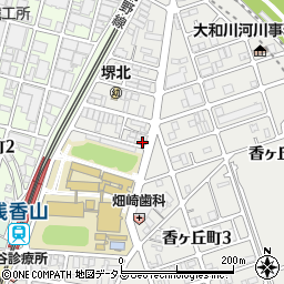 産経新聞　東浅香専売所周辺の地図