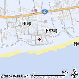 愛知県田原市和地町下中島76周辺の地図