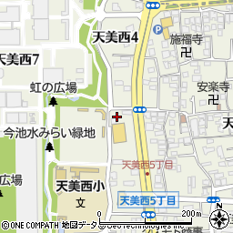 大阪府松原市天美西周辺の地図