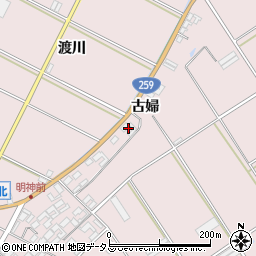 愛知県田原市伊良湖町古婦周辺の地図
