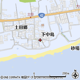 愛知県田原市和地町下中島70周辺の地図