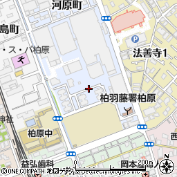 大阪府柏原市河原町周辺の地図